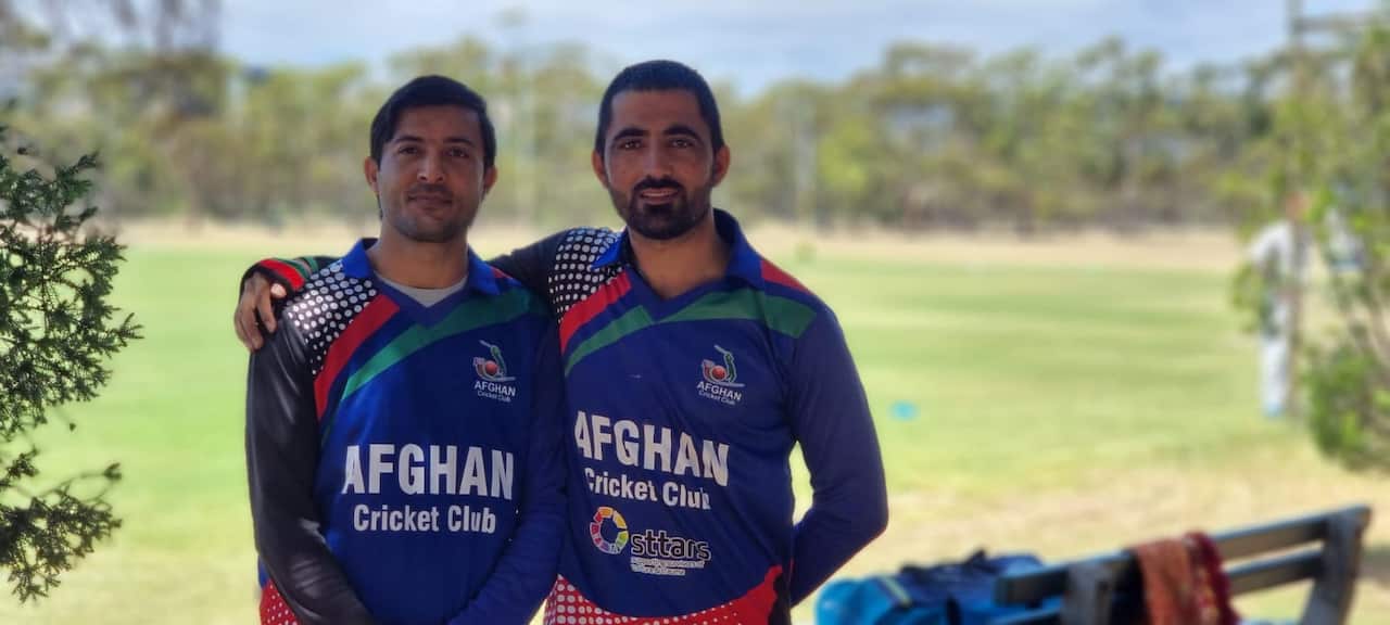 Club president Mansoor Hashemi and Abdul Rashid Omari.