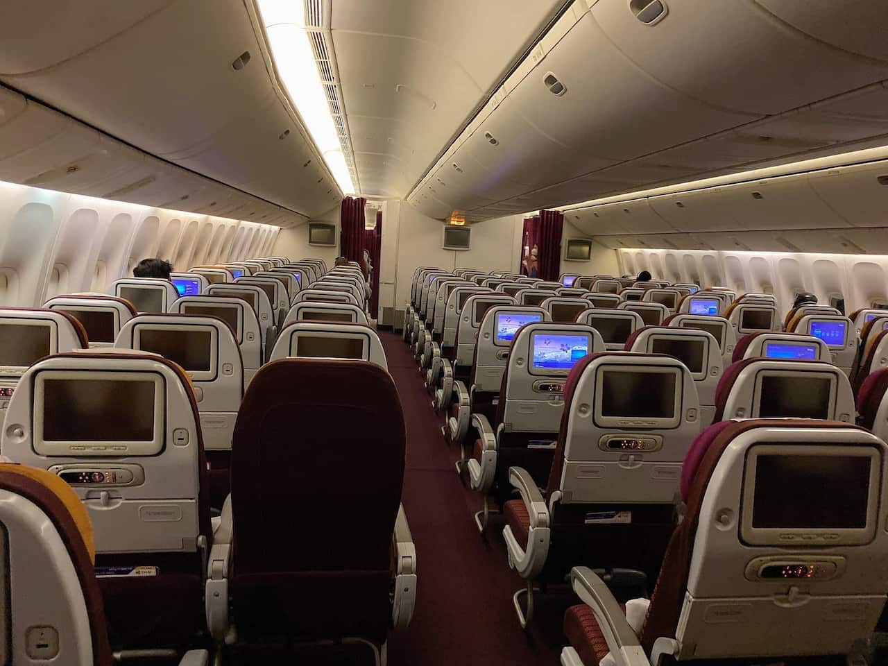 Thai Airways cabin before take off