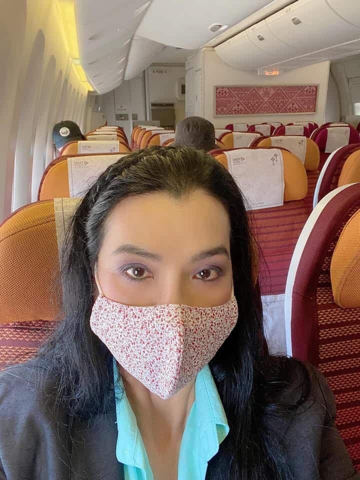 Sukanya Olifent while boarding