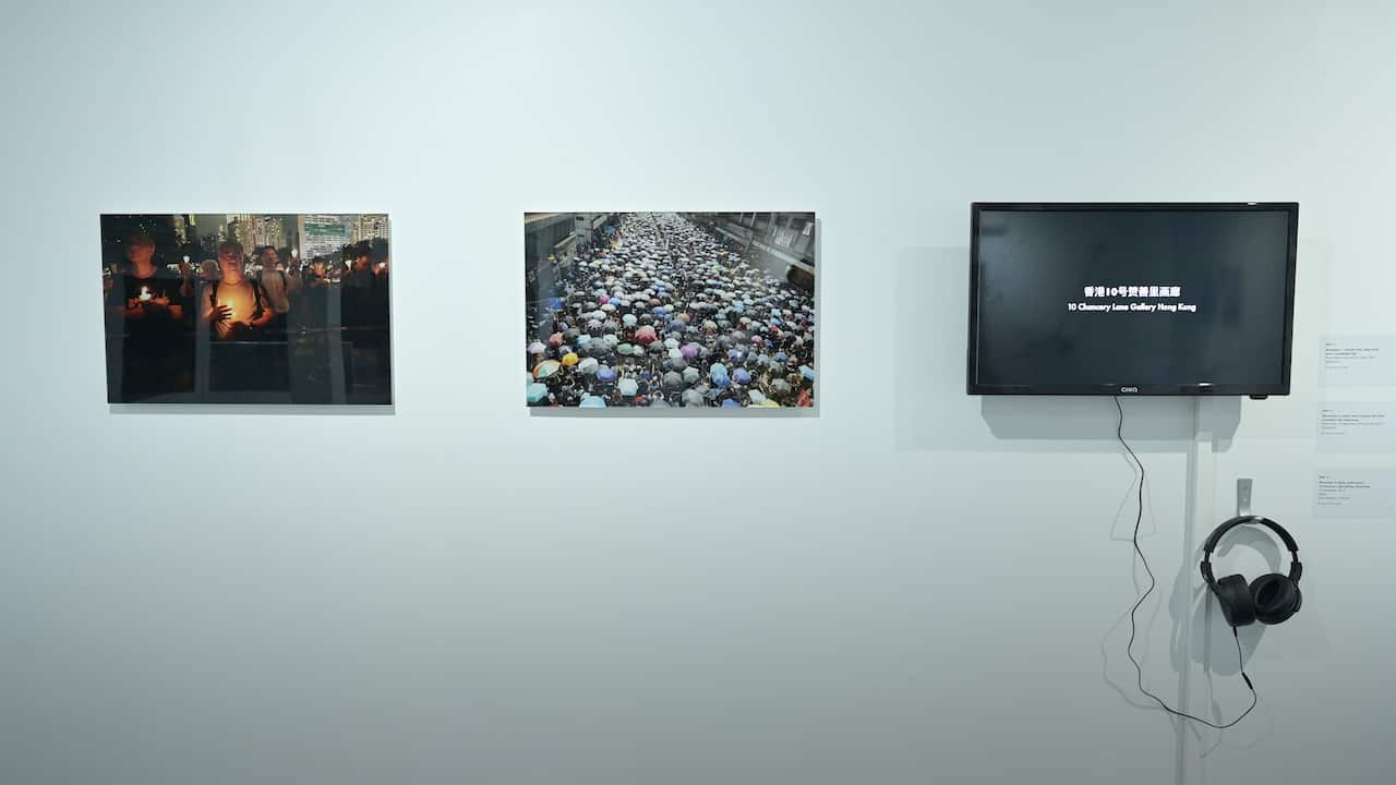 Artwork displayed at "Our Journeys I Our Stories" at Hurstville Museum & Gallery.