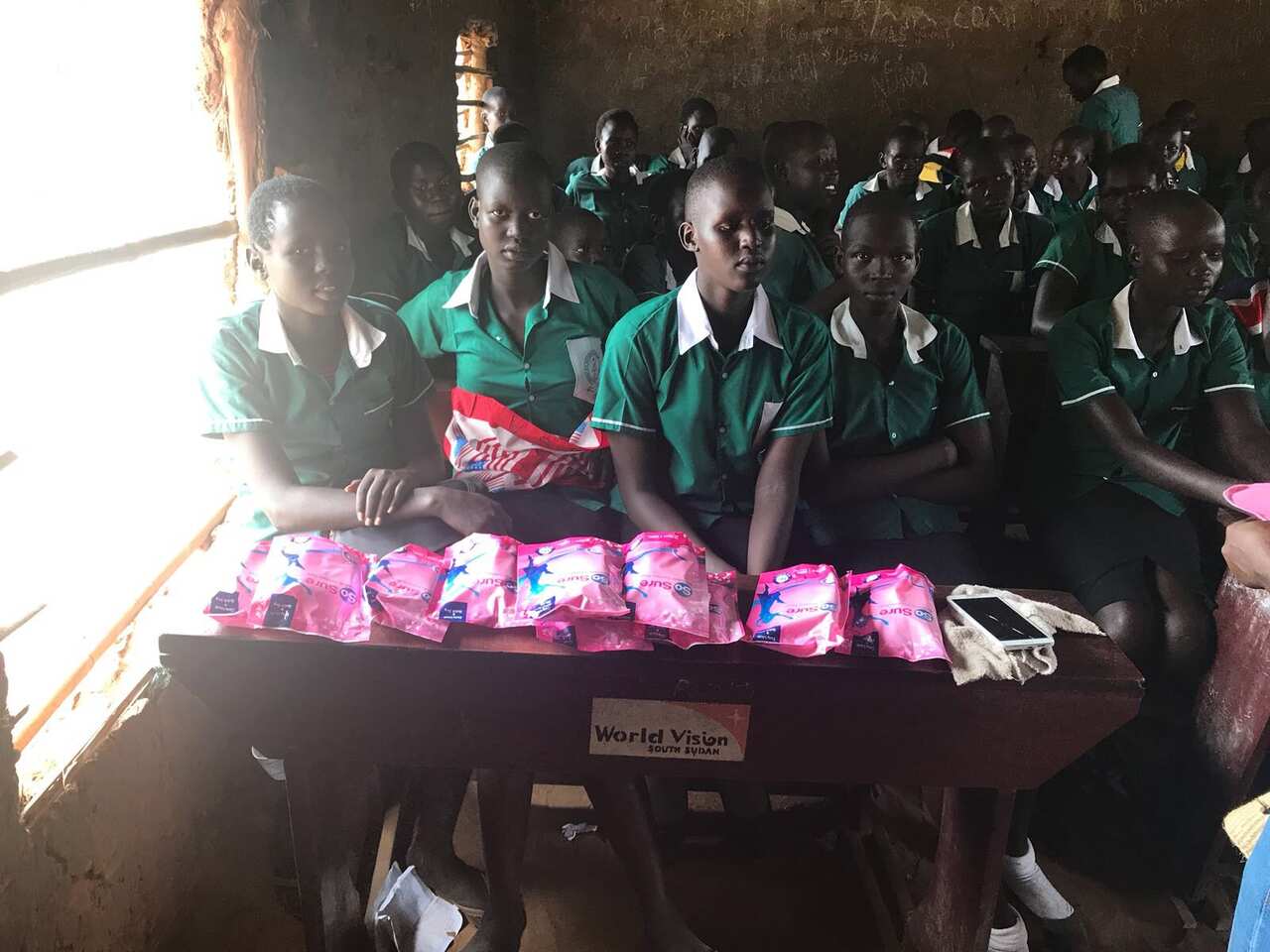 South Sudanese girls at school. 2018