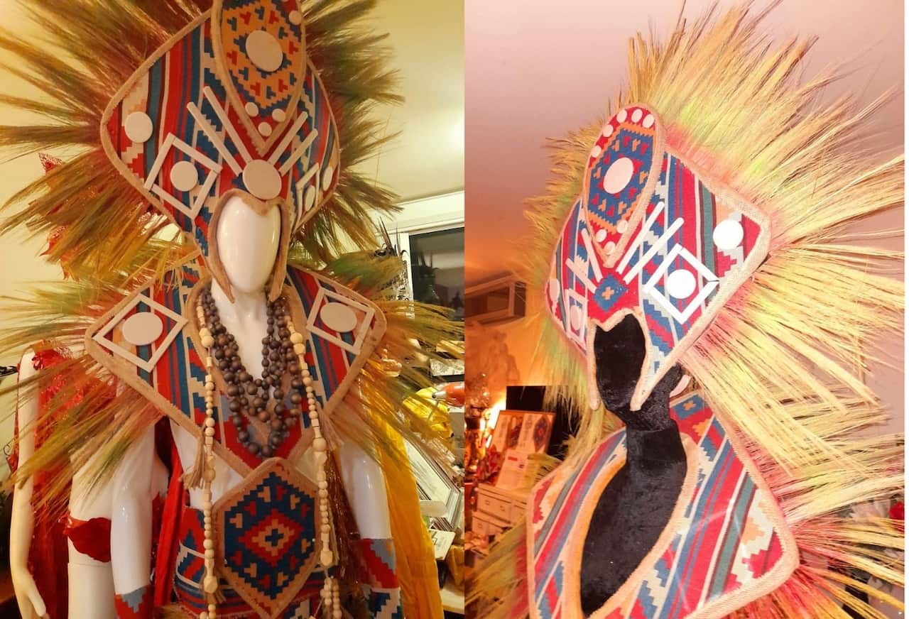 Ati-Atihan festival inspired costume for Mardi Gras