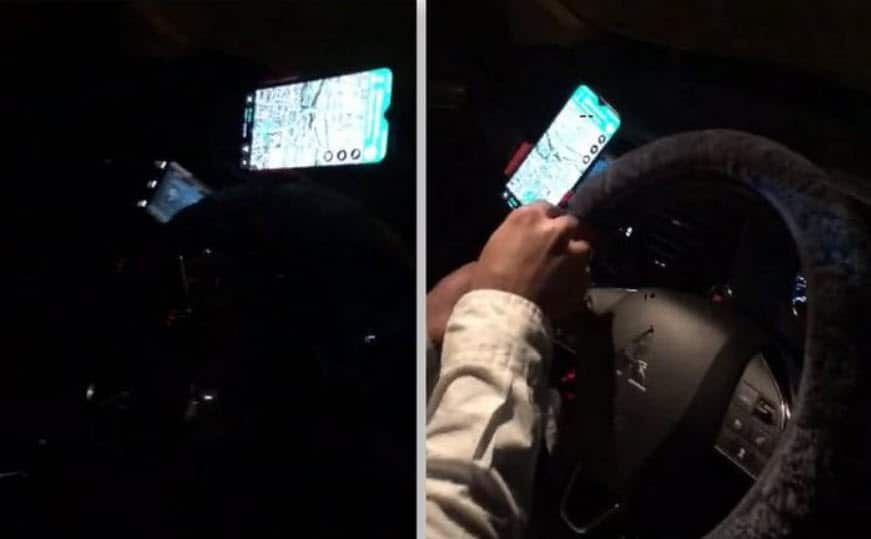 Driver caught using mobile phone