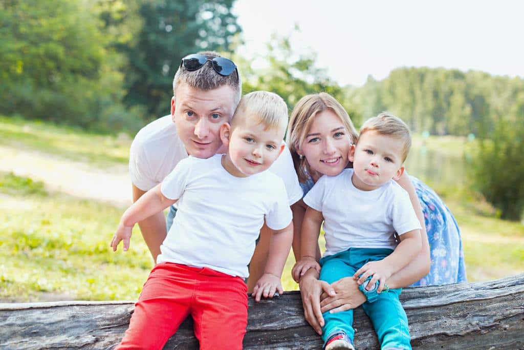 Denis Stukal and his family