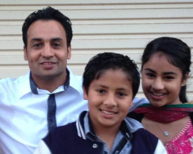 Joga Sangha with Tanveer and his sister.