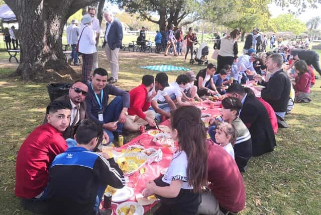 You Belong picnic for refugees