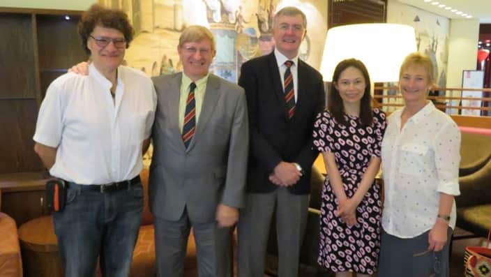 Professor Jeremy Chapman (2nd from left) with Australian health experts in Karachi, 2016.