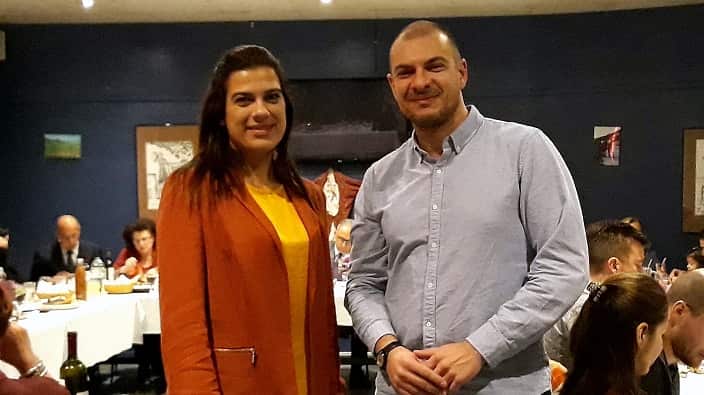 Natasa Pilides, Deputy Minister of Shipping of the Republic of Cyrpus with SBS Greek's Panos Apostolou