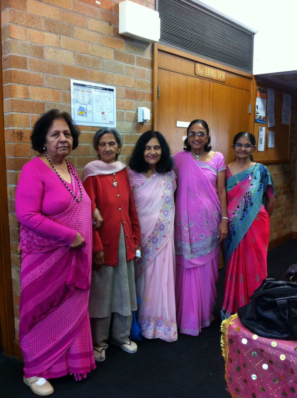 Mrs Archana Sachdev and other volunteers at a Pink Sari event in Hurstville, NSW
