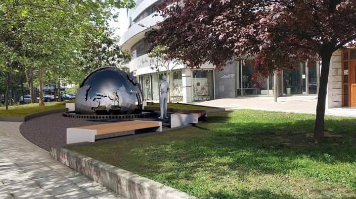 A draft plan of the future look of Thessaloniki's Melbourne Square. 