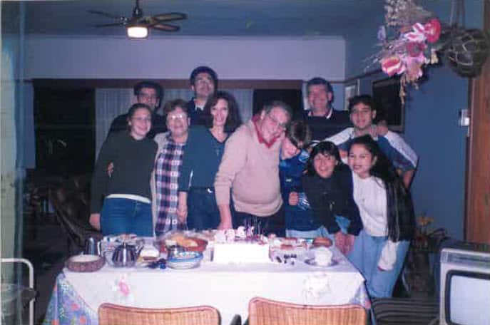 Alberto "Pocho" Domínguez en familia