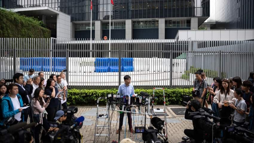 High-profile Hong Kong pro-democracy activist Joshua Wong has been banned from running in an election next month.