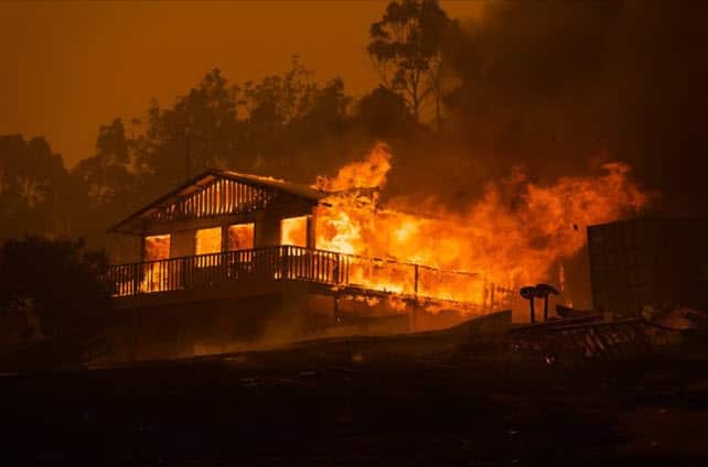 Lorena Granados´s burning house, a Salvadorian living in Mogo, NSW