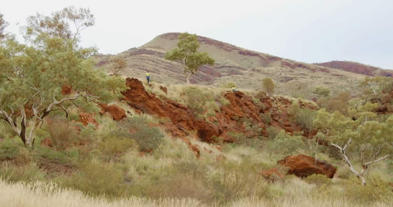 The 46,000-year-old caves were destroyed by mining giant Rio Tinto in May 2020, distressing the traditional owners, the Puutu Kunti Kurrama and Pinikura (PKKP) people. (AAP Image/Supplied by PKKP and PKKP Aboriginal Corporation) NO ARCHIVING, EDITORIAL US