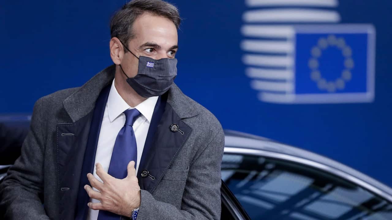 Greek Prime Minister Kyriakos Mitsotakis. 