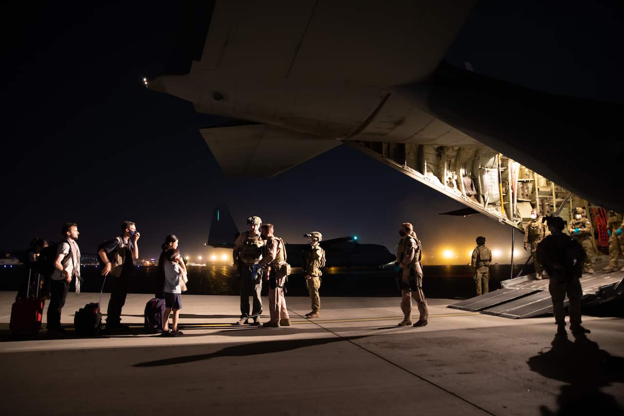 Australian Defence Force evacuation flight which has departed Kabul