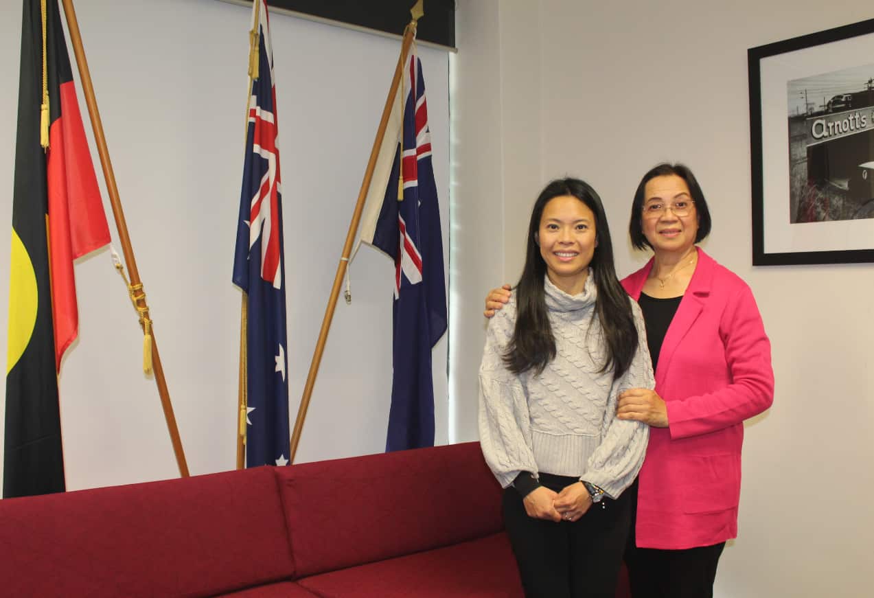 Sally Sitou and her mum
