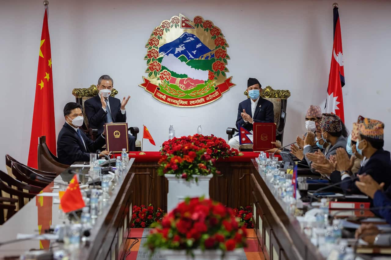 A Memorandum of Understanding (MoU) has been signed between the two sides for financial and technical assistance, feasibility study of the transmission line projects, and a team of Chinese health workers providing services in Nepal. 