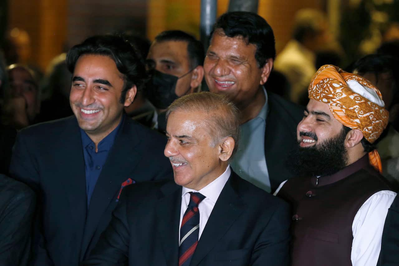 Pakistan, Thursday, April 7, 2022. Pakistans Supreme Court on Thursday blocked Prime Minister Imran Khans bid to stay in power, ruling that his move to dissolve Parliament and call early elections was illegal. That set the stage for a no-confidence vote 