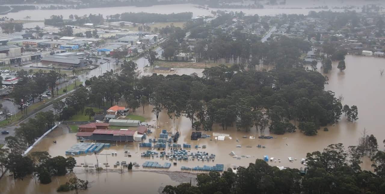 A supplied image obtained on Thursday, July 7, 2022, of flooding seen around the Windsor and McGraths Hill area, NSW. (AAP Image/Supplied by NSW SES) NO ARCHIVING, EDITORIAL USE ONLY