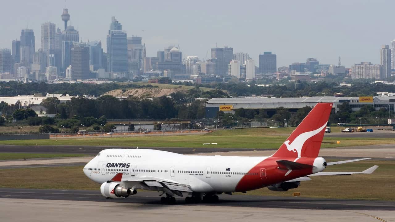Qantas Aircraft at Sydney Airport