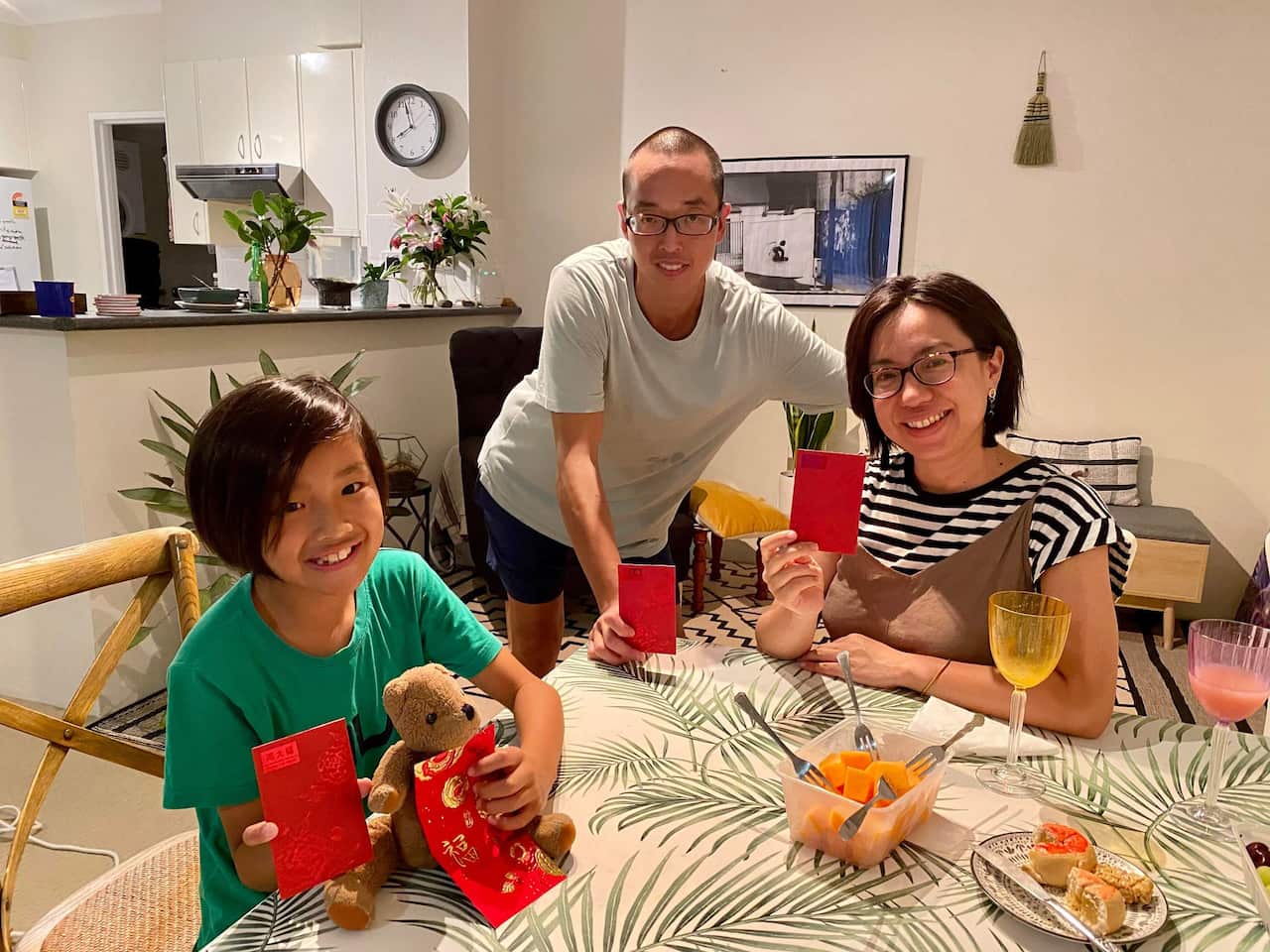 Kumiko Ho (right) is from Okinawa, Japan, and moved to Sydney seven years ago.  Kumiko celebrates Lunar New Year with her family with Hong Kong background