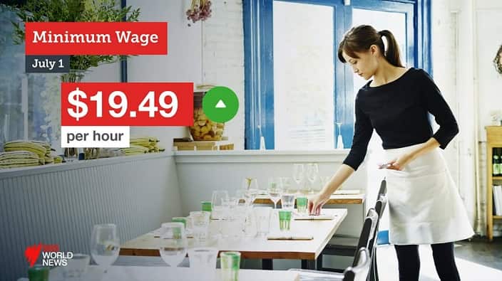 The Fair Work Commission has decided on a 3 per cent increase in the national minimum wage from 1 July.