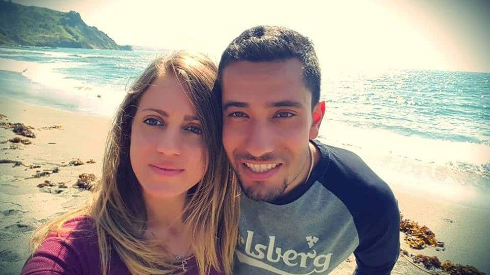 Enzo Scordo and his partner in Australia
