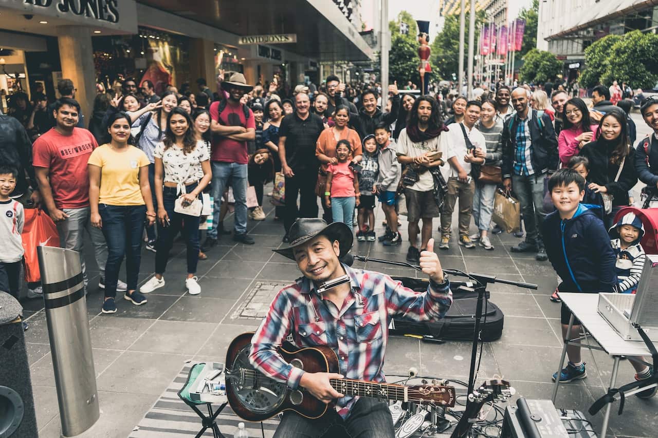 Melbourne Busker George Kamikawa