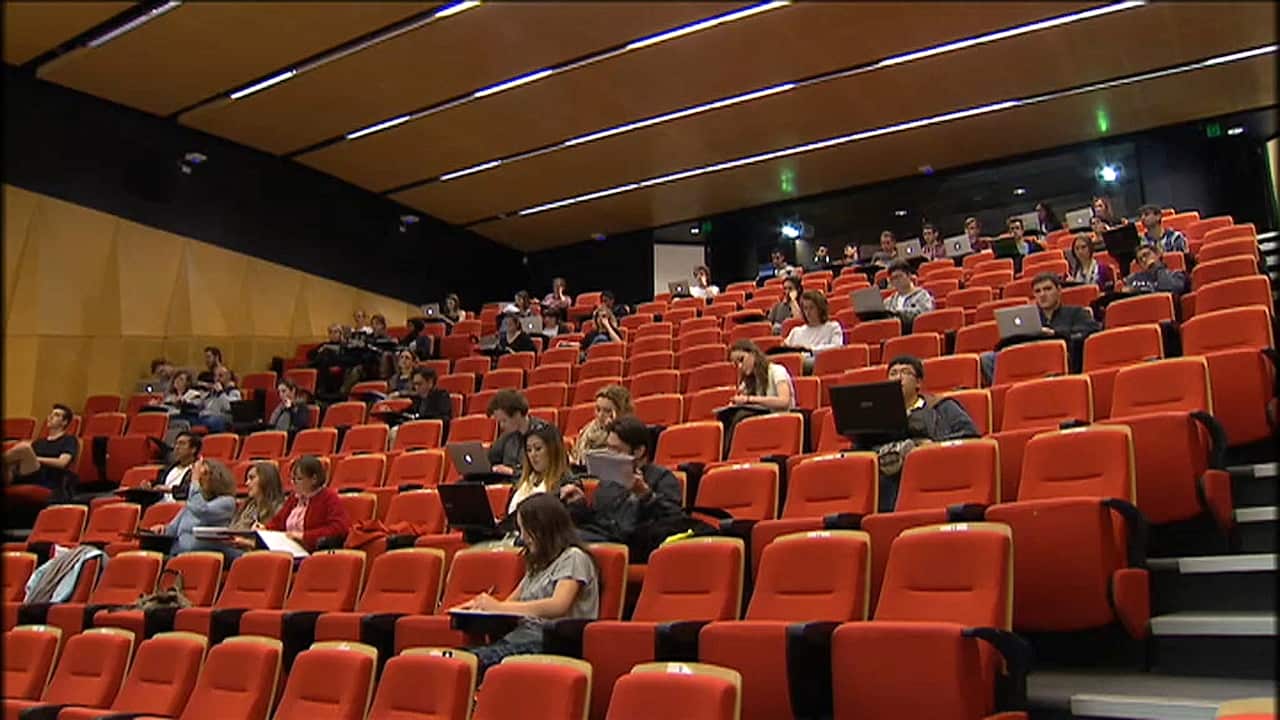 A lecture theatre at the ANU, which was the victim of a cyber attack
