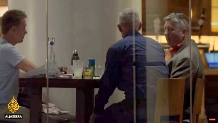 Two prominent members of the One Nation party have drawn widespread condemnation after being caught on video by an undercover journalist talking about possible donations to the party from US gun lobbyists.