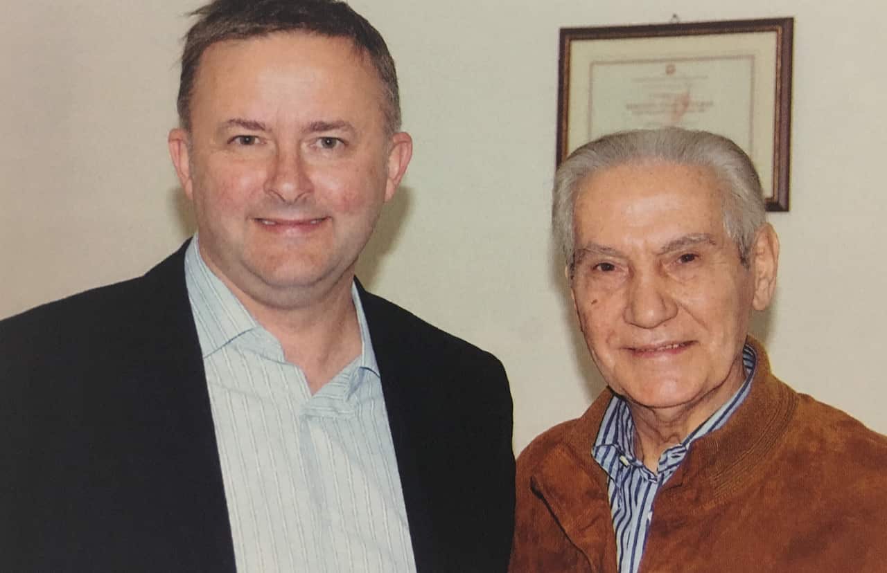Anthony Albanese with his father Carlo