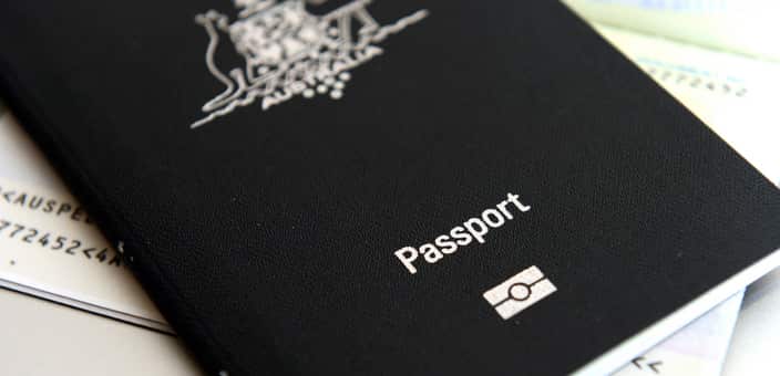 An Australian passport pictured in Brisbane, Thursday, July 25, 2013. (AAP Image/Dan Peled) NO ARCHIVING
