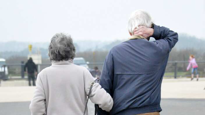 An elderly couple