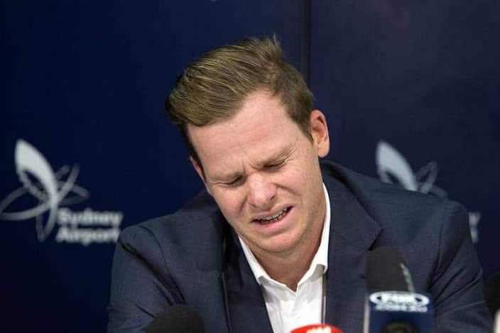 An emotional Steve Smith speaks to the media in Sydney 