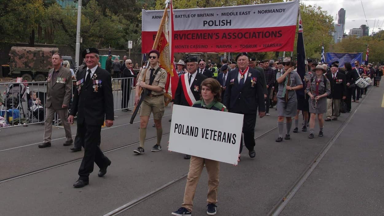 Polish veterans in ANZAC march