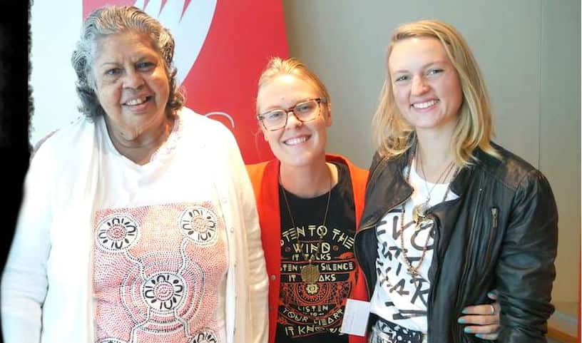 Aunty Pat Ansell Dodds, Justine and Amandine. The Positivty Project NITV Radio SBS Melbourne.