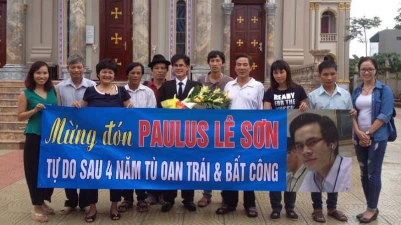 Lê Văn Sơn ngày ra tù 2015