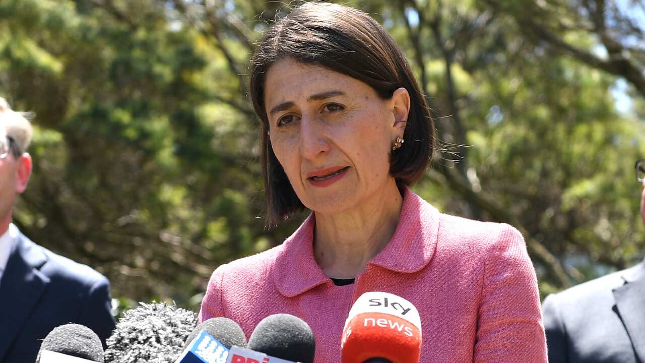 NSW Premier Gladys Berejiklian addresses media at NSW State Parliament, in Sydney, Tuesday, October 13, 2020.