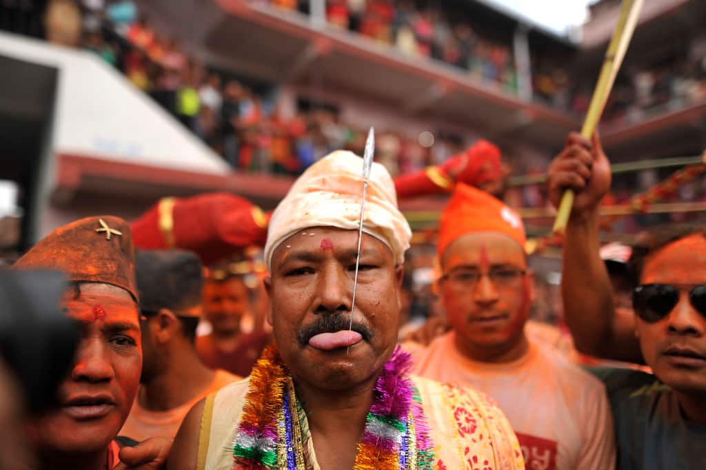 Tongue Piercing Festival in Bode, Nepal