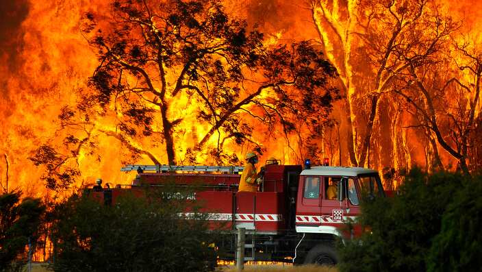Bunyip State Forest bushfires near the township of Tonimbuk, Saturday, Feb.07, 2009.  