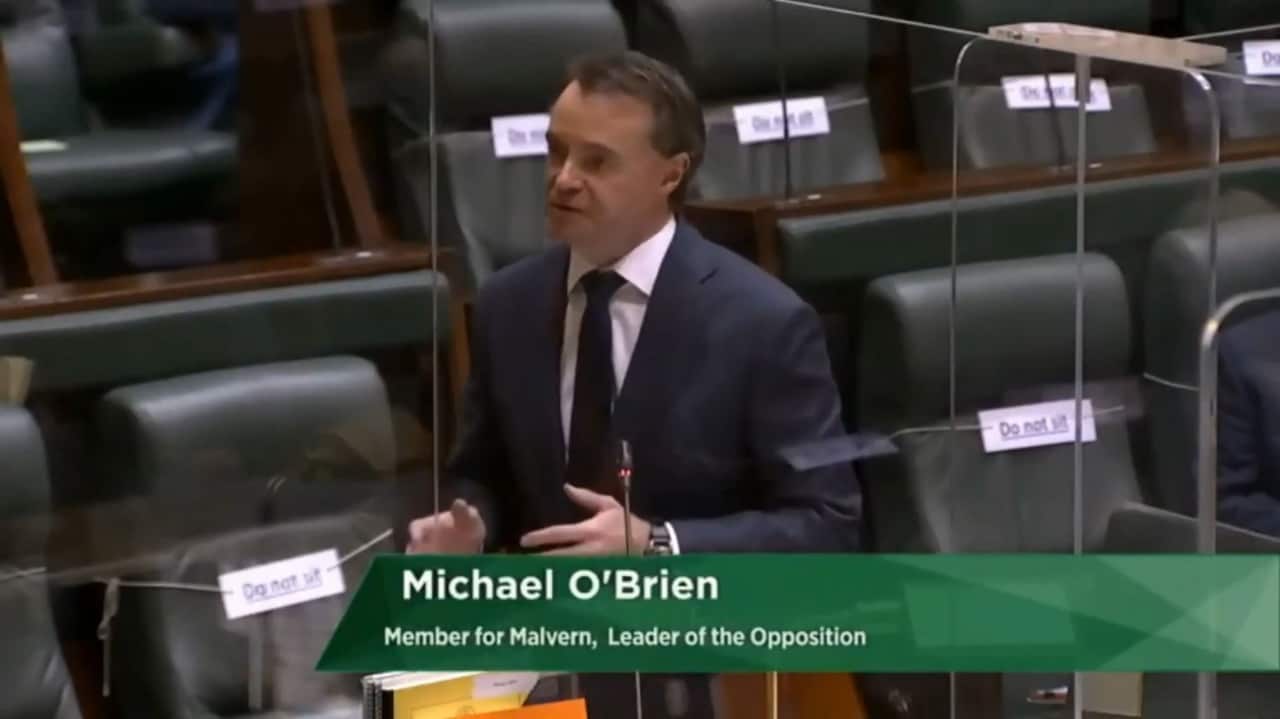No Confidence Motion Speech from Michael O'Brien on Daniel Andrews on 13th October, 2020