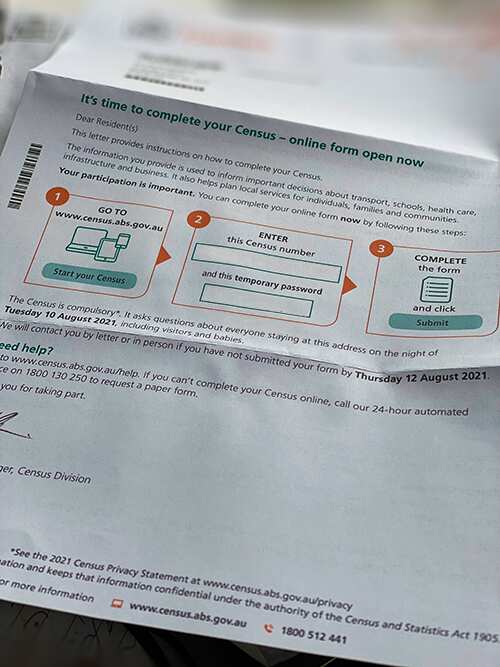 The Census is compulsory.