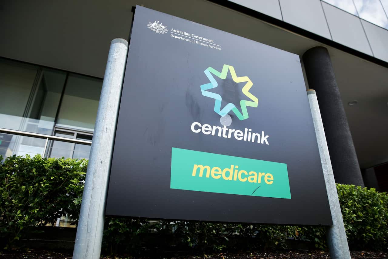 A Medicare and Centrelink office sign