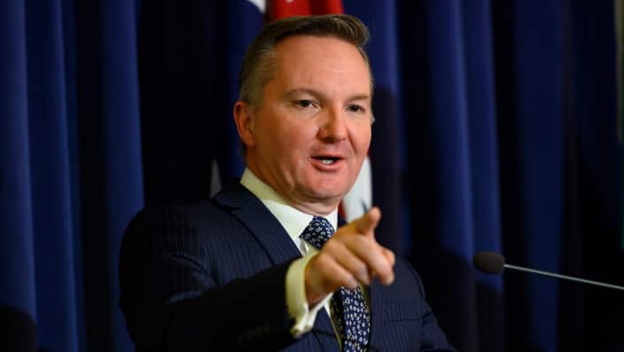 Shadow treasurer Chris Bowen announces the Labor budget costings during a press conference at Parliament House in Canberra, Friday, May 10, 2019. (AAP Image/Rohan Thomson) NO ARCHIVING