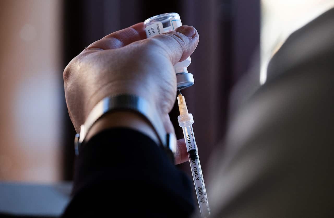 Vaccination and booster centre with Moderna messenger RNA vaccine to combat the fifth wave of Covid and the rise of the Omicron variant, in Villefranche de Lauragais, Aude, France on December 20, 2021. Photo by JMP/ABACAPRESS.COM.