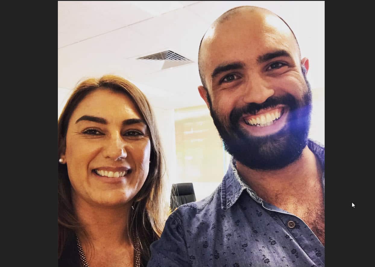 David Mejia Canales and Green's Senator, Lidia Thorpe. 