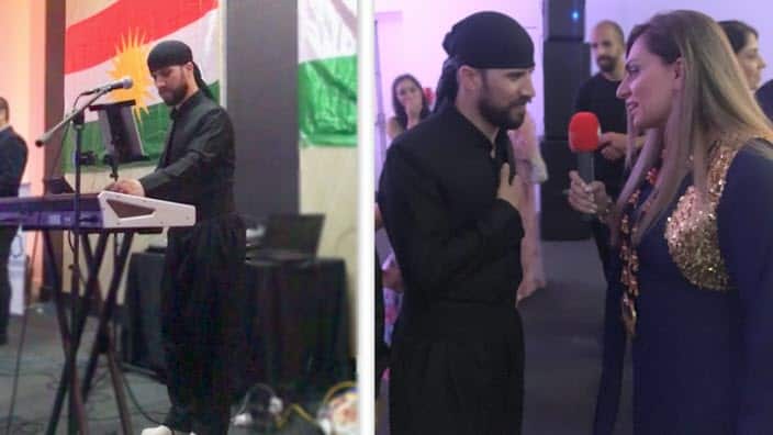 Left-Baxtiyar Salih-right Roza Germian interviewing Baxtiyar Salih