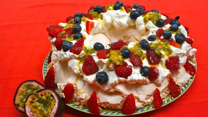 'Pavlova' Christmas dessert in Australia