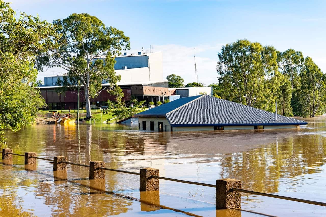 Floodwaters in Maryborough Queensland - AAP Image - Fraiser Coast Regional Council 